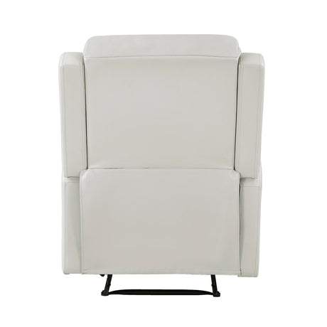 Side view of Durant Recliner showing reclining tab