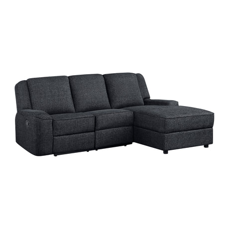 Monterey reclining sectional right chaise side view