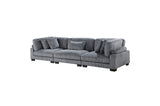 Traverse Gray Corduroy Fabric Sectional Sofa main view