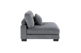 Traverse Gray Corduroy Fabric Sectional Sofa main view