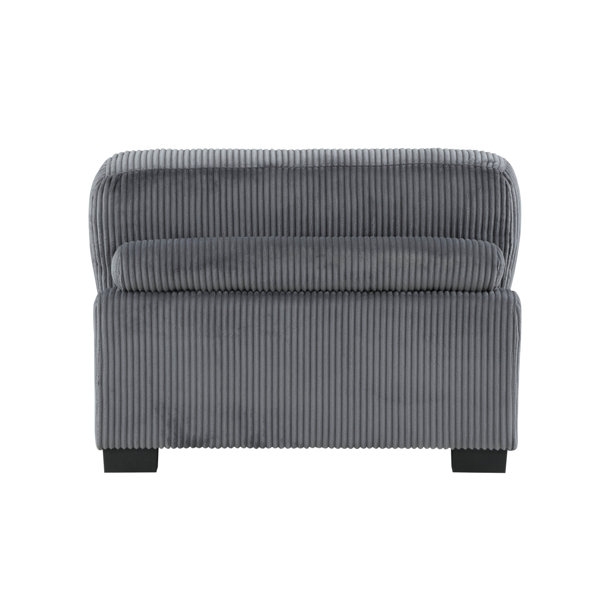 side perspective of sectional sofa