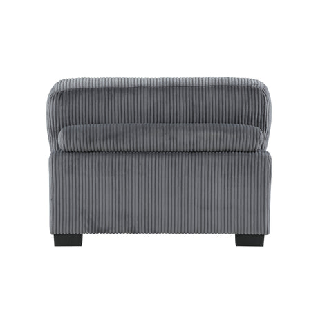 side perspective of sectional sofa