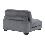main view of sectional sofa with ottoman