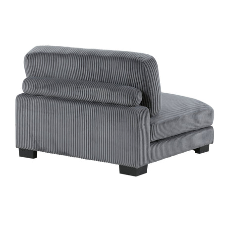 main view of sectional sofa with ottoman