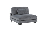 Traverse Gray Corduroy Fabric Sectional Sofa main view