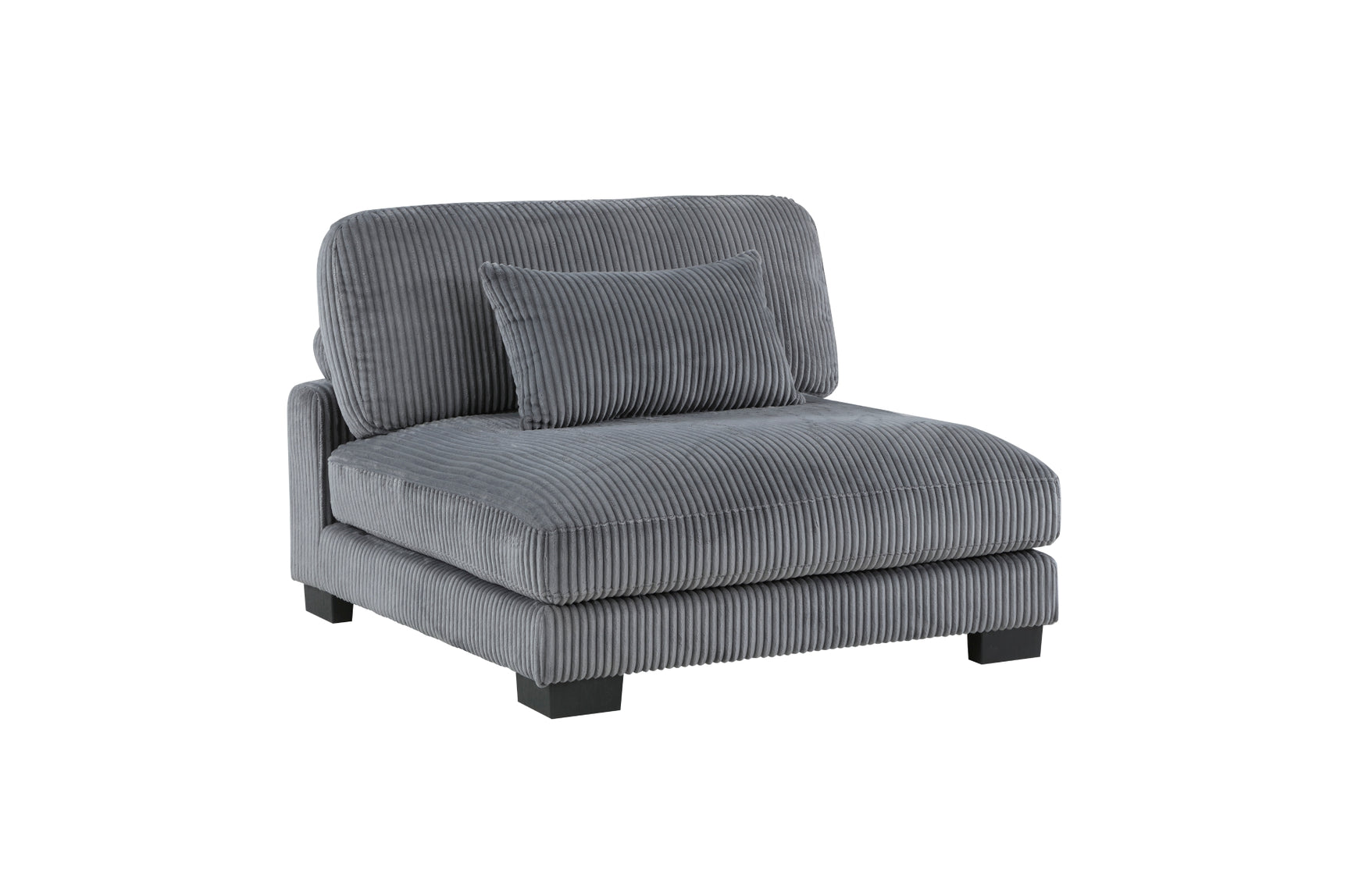Traverse Gray Corduroy Fabric Sectional Sofa main view