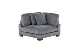 Traverse Gray Corduroy Fabric Sectional Sofa main view