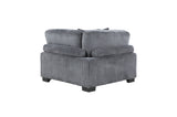 Traverse Gray Corduroy Fabric Sectional Sofa main view