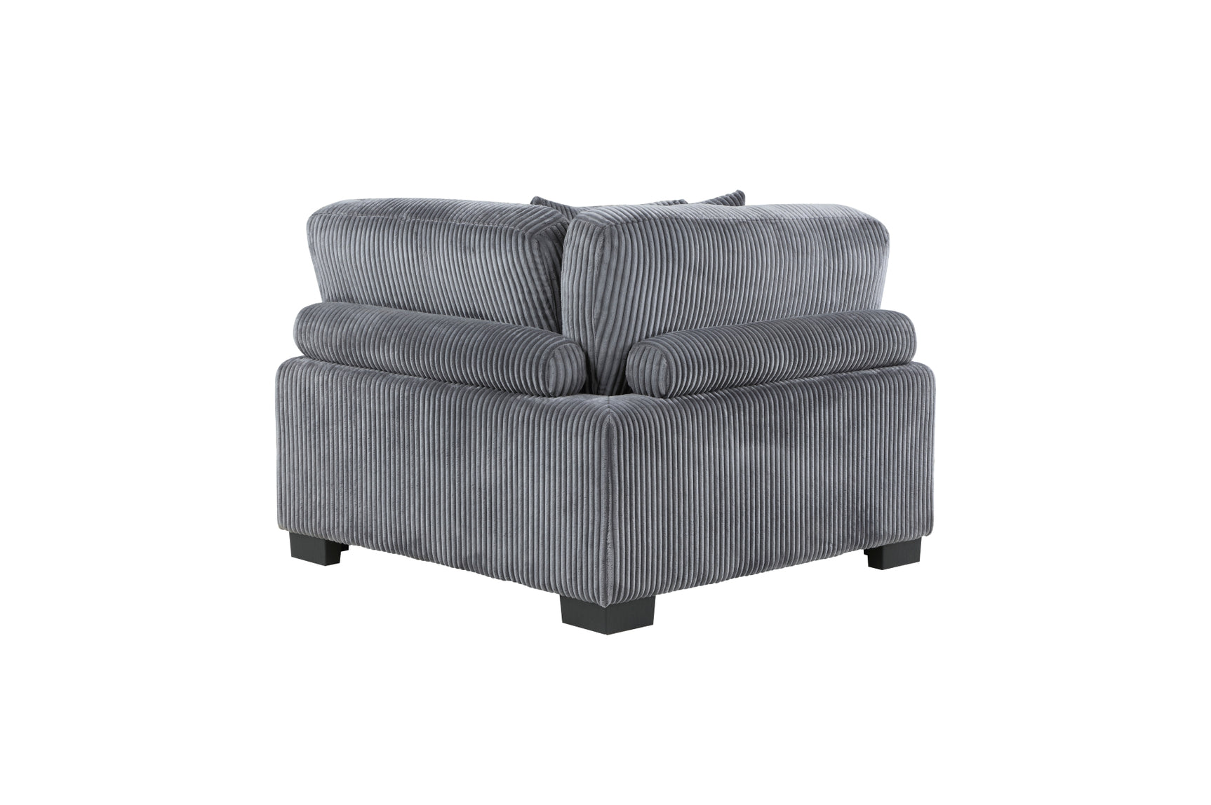 Traverse Gray Corduroy Fabric Sectional Sofa main view