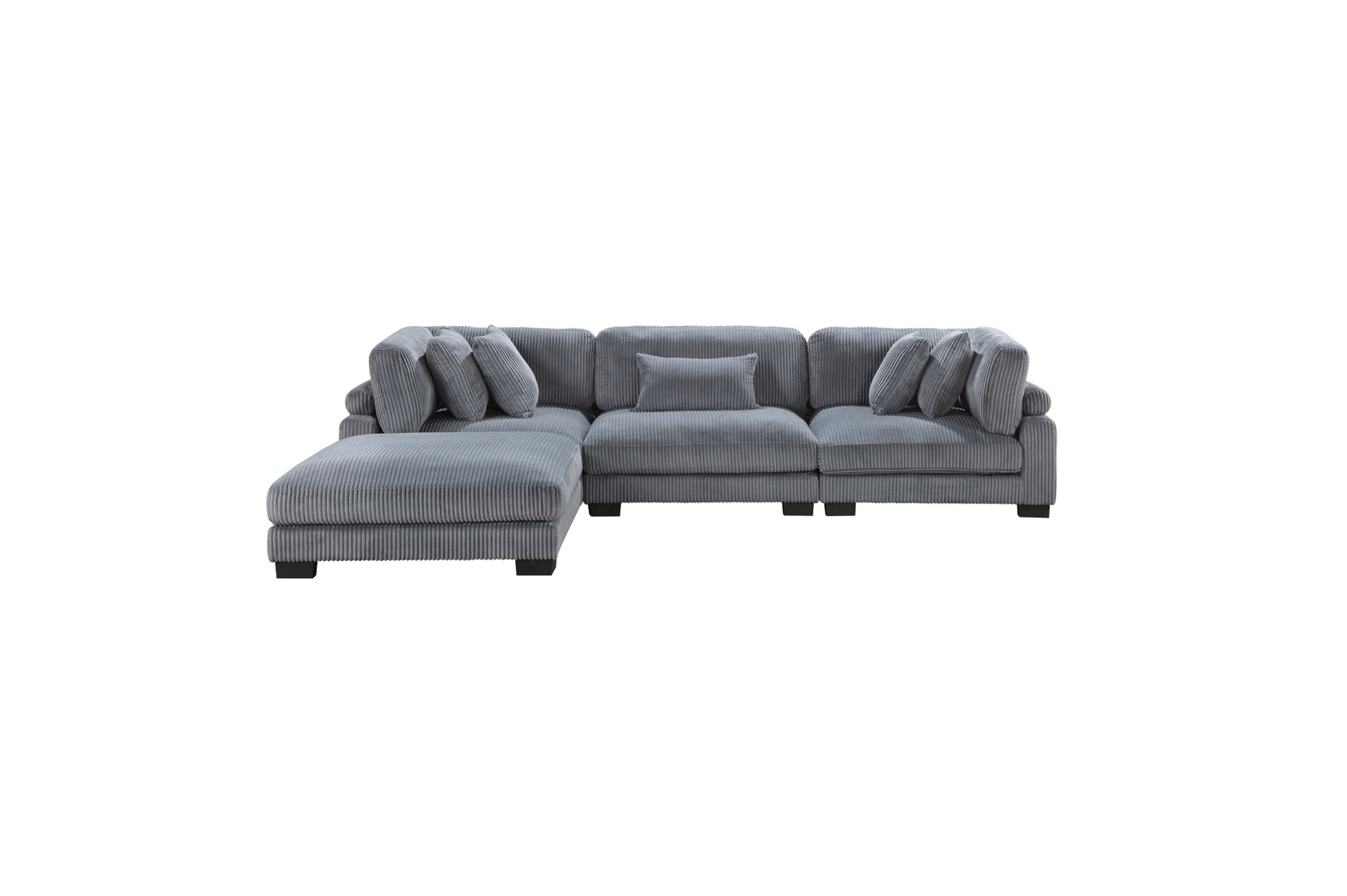 Main view of sectional with ottoman