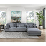 room setup featuring modular sectional sofa and ottoman