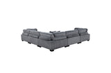Room setting with Traverse Gray sectional sofa
