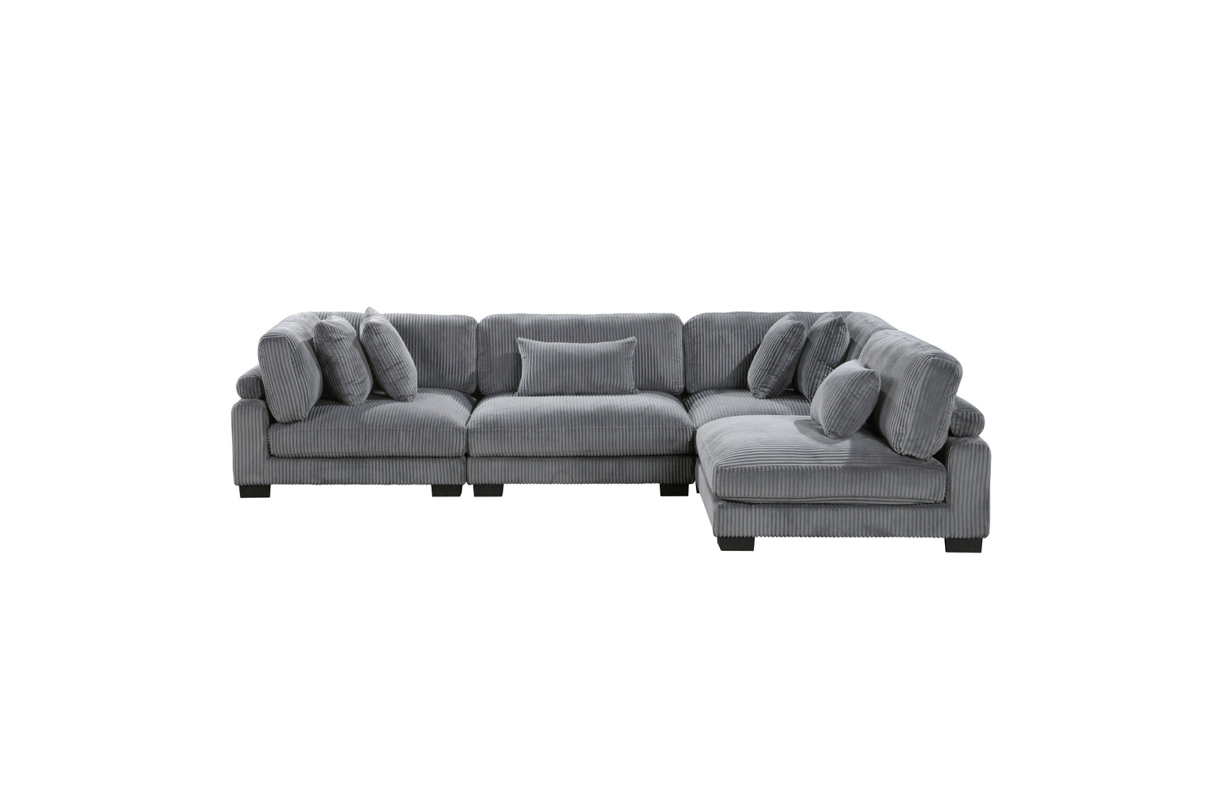 Side shot highlighting sectional seating