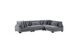 Front angle showing sectional design