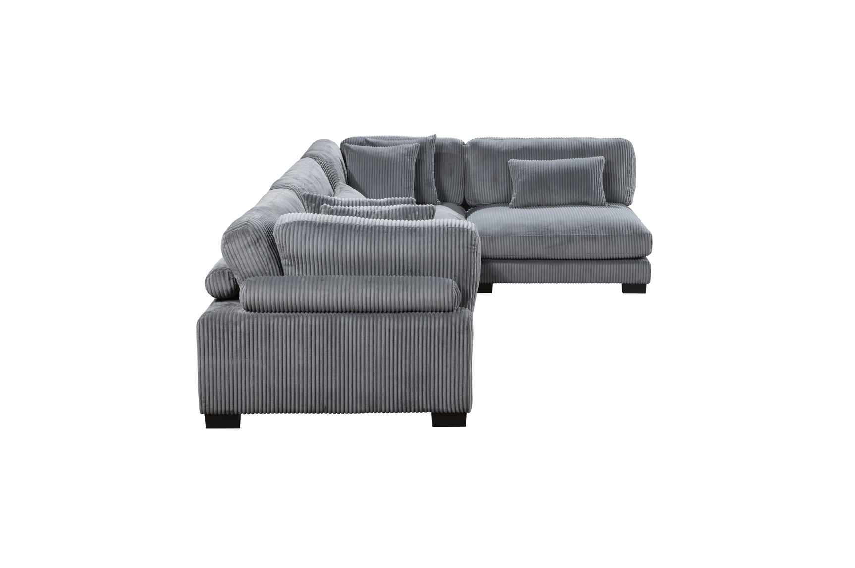Close fabric texture detail on sectional