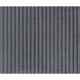 Traverse Ottoman close-up of gray corduroy fabric texture