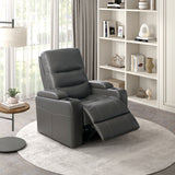 Power recliner from side angled view