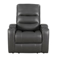 Brockton dark gray power recliner front angle view