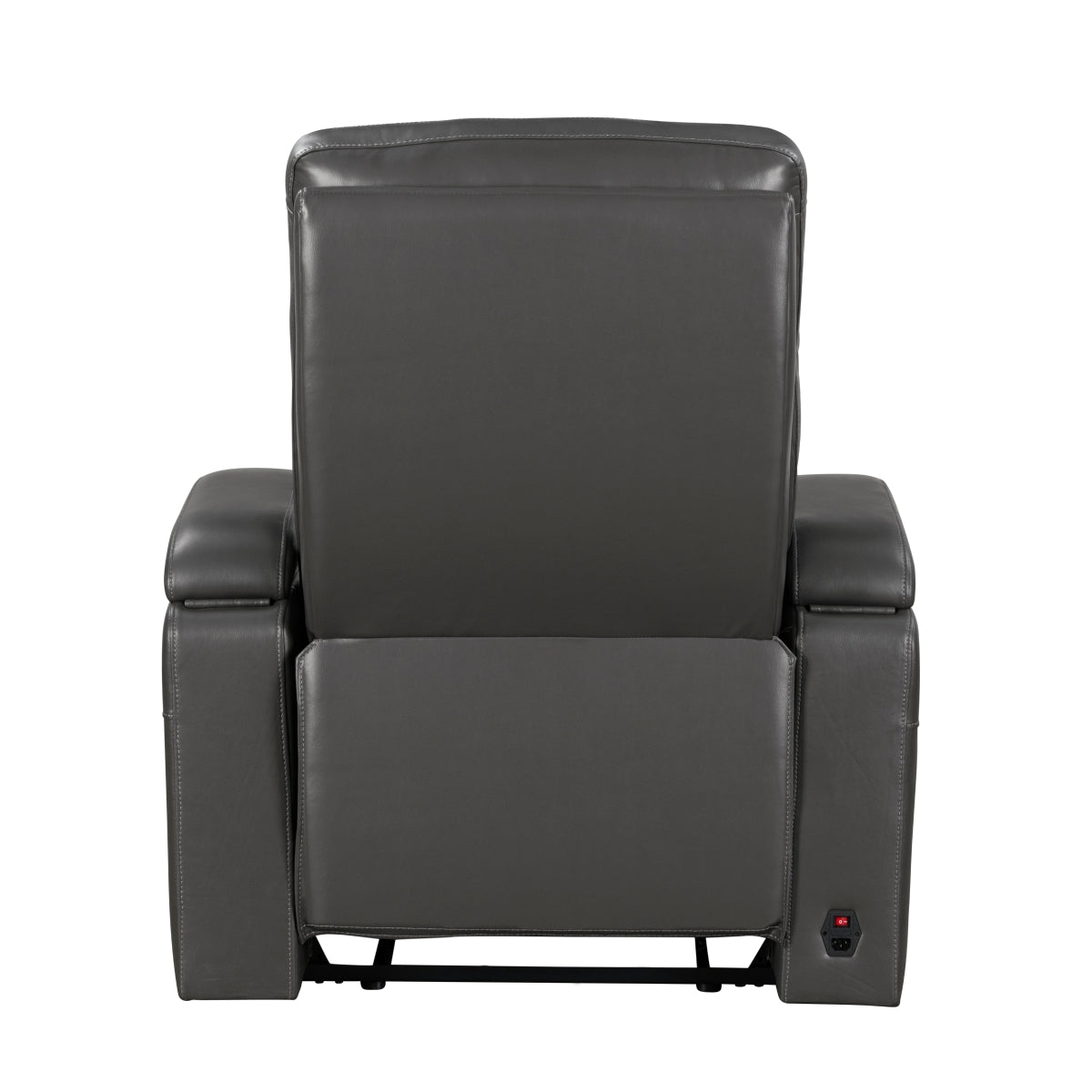 LED-lit cup holder on armrest