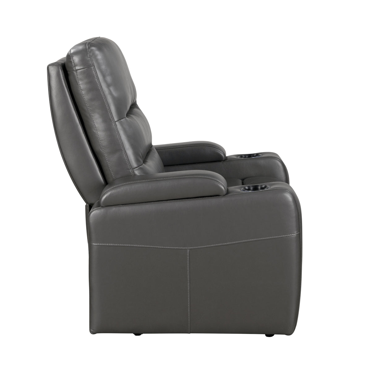 Side view showing recliner profile