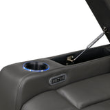 Recliner seat and cushions detail