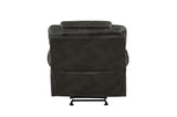 Gainesville Chocolate Reclining Set sofa angled view