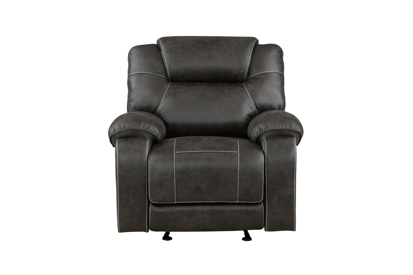 Gainesville Chocolate Reclining Set sofa angled view