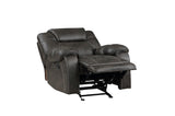 Gainesville Chocolate Reclining Set sofa angled view