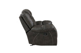Gainesville Chocolate Reclining Set sofa angled view