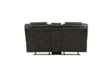 Gainesville Chocolate Reclining Set sofa angled view