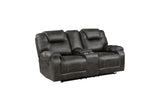 Gainesville Chocolate Reclining Set sofa angled view