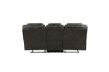 Gainesville Chocolate Reclining Set sofa angled view