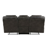 Back view of Gainesville double reclining sofa