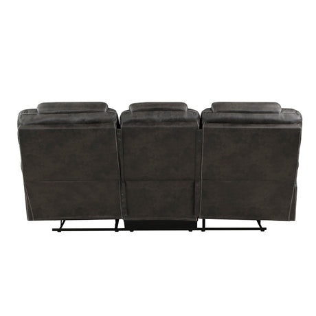 Back view of Gainesville double reclining sofa