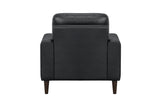 Lewes Brown Leather Living Room Set swatch detail