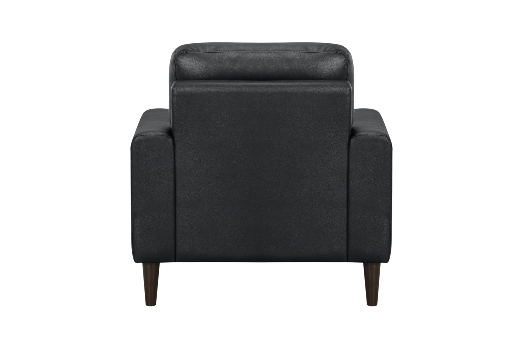 Lewes Brown Leather Living Room Set swatch detail