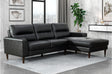 main view of Lewes Brown Leather Sectional sectional sofa