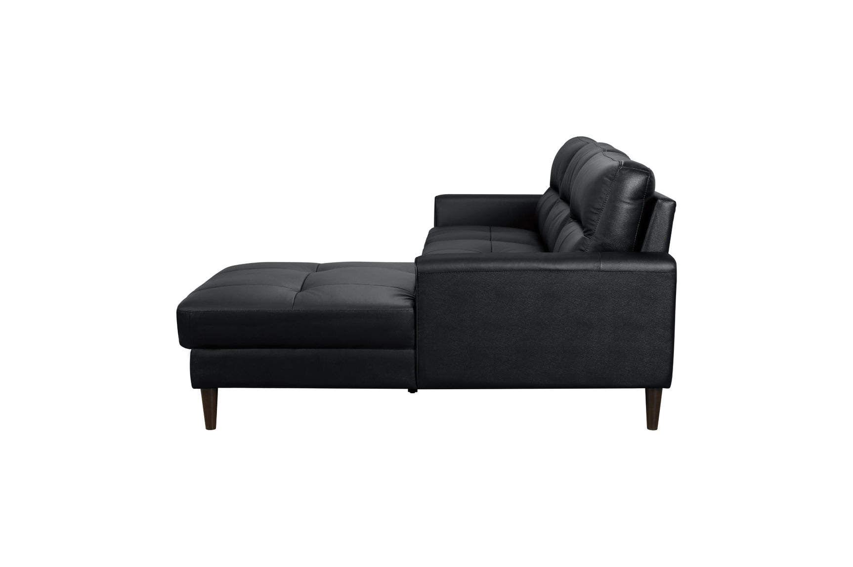 main view of Lewes Brown Leather Sectional sectional sofa