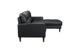 room view of Lewes Brown Leather Sectional sectional sofa