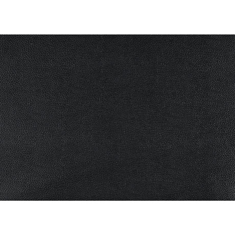 Lewes Loveseat fabric swatch showing black leather texture