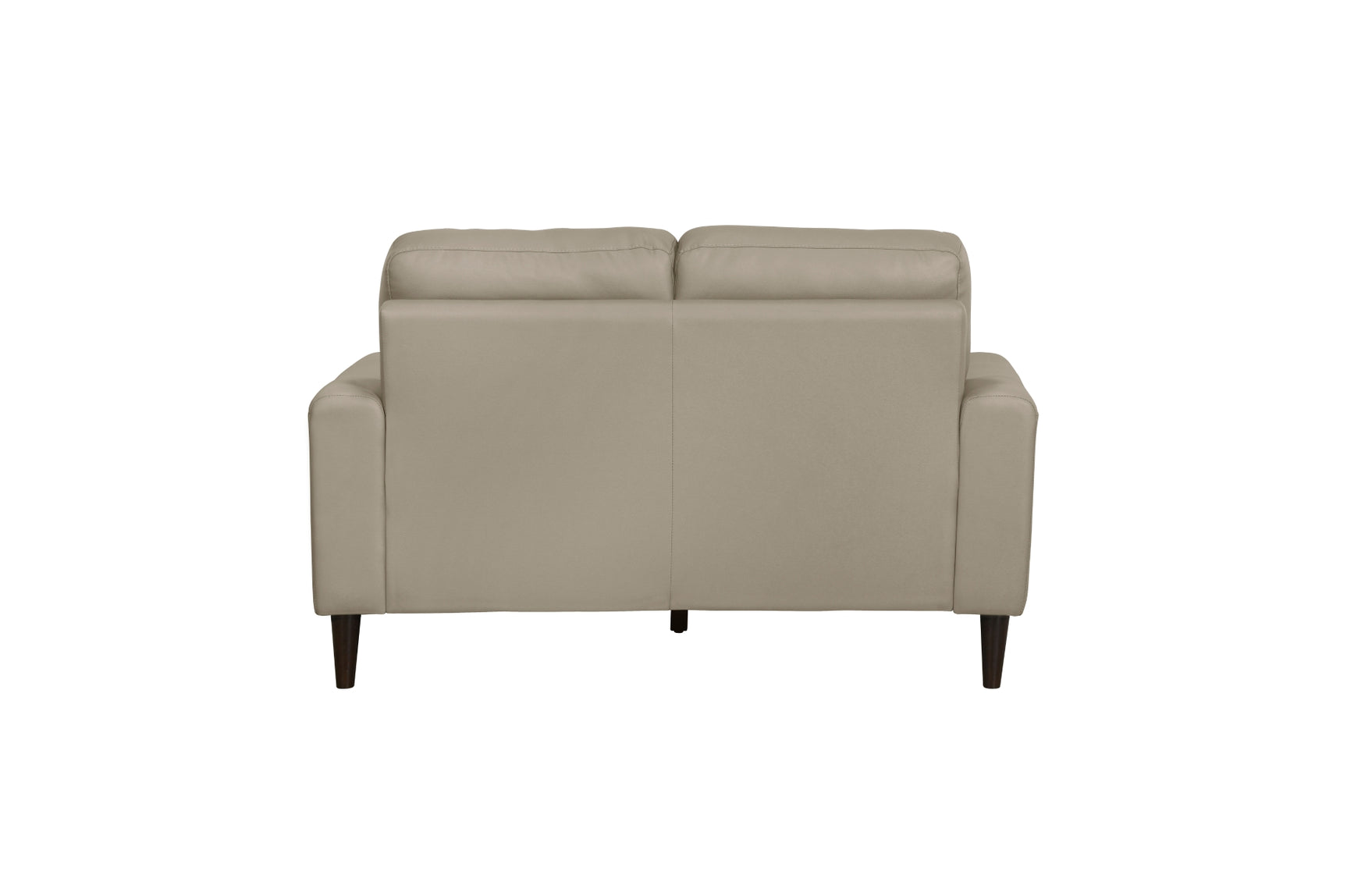 Side angle of Lewes Latte Faux Leather Chair