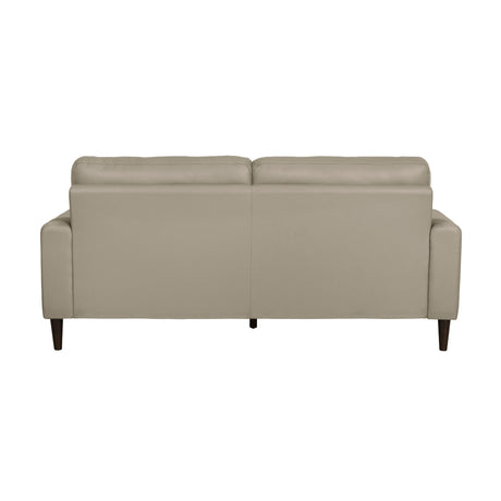 Lewes Latte Leather Sofa detail of leather material