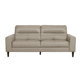 Lewes Latte Leather Sofa main view