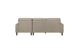 side view highlighting chaise of Lewes Latte sectional