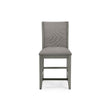 Bellatrix Gray round counter height chair side view