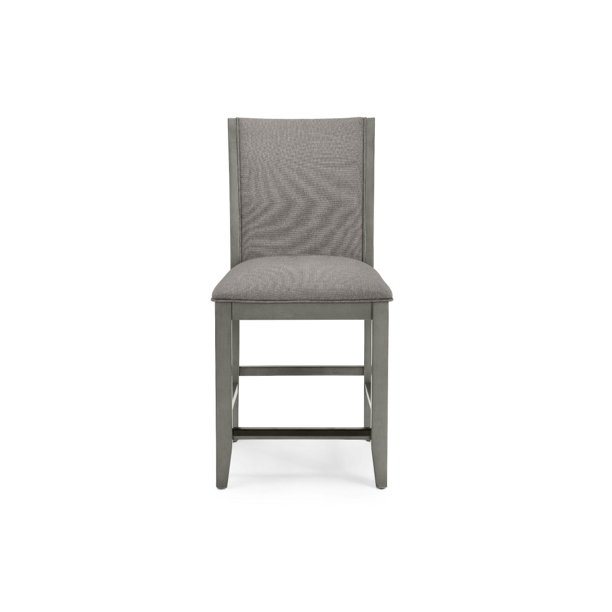 Bellatrix Gray round counter height chair side view