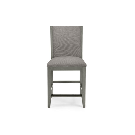 Bellatrix Gray round counter height chair side view