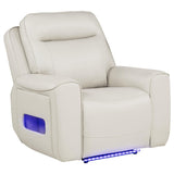 Rojas 3-Piece Dual Power Reclining Sofa Set with Drop-Down Console Greige — product image 7