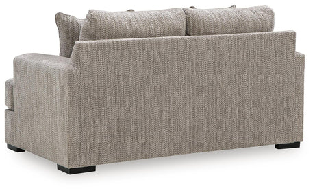 Lofwood Fossil Chenille Loveseat — back view