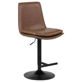 Eldridge Faux Leather Upholstered Adjustable Bar Stool Coffee — product image 3
